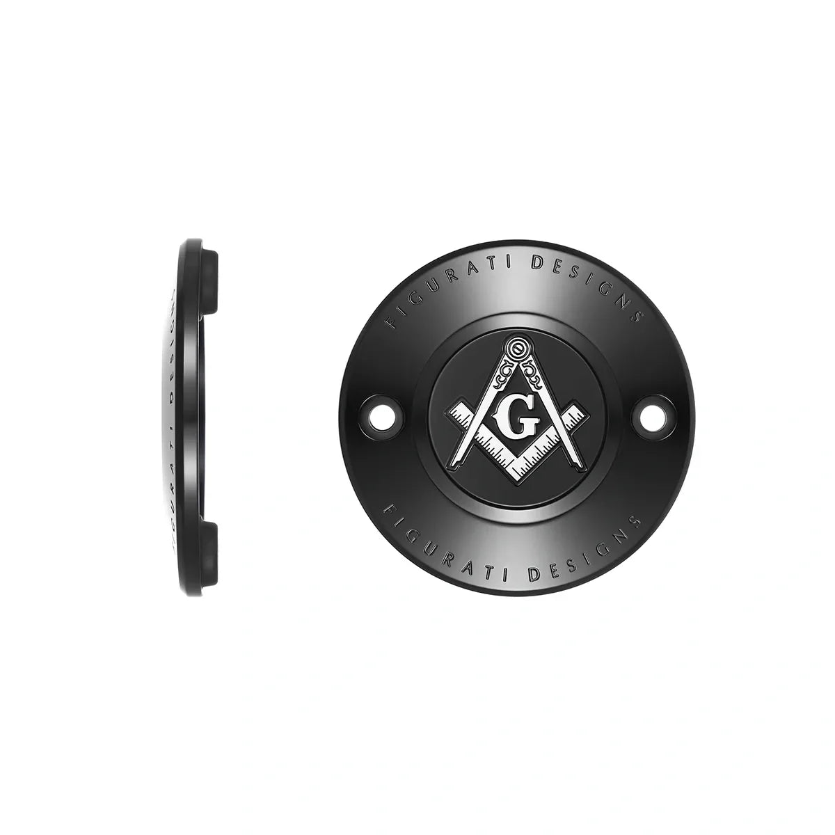 Harley-Davidson Rustfrit Stål Sort Frimurer Emblem M8 Timing Cover