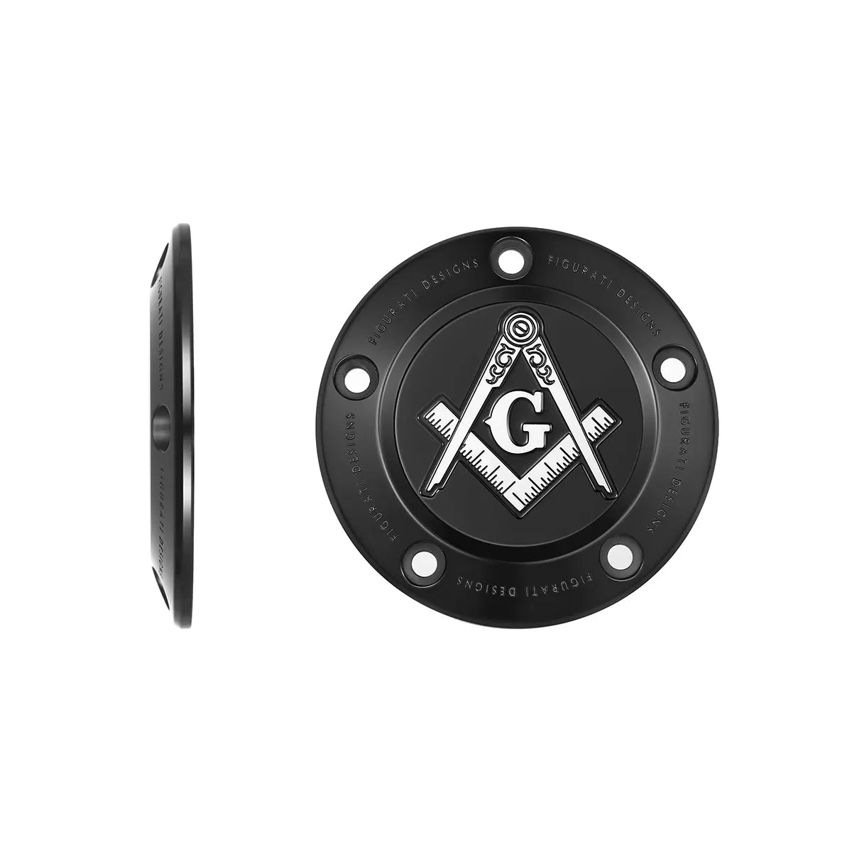 Harley-Davidson Rustfrit Stål Sort Frimurer Emblem Twin Cam Timing Cover