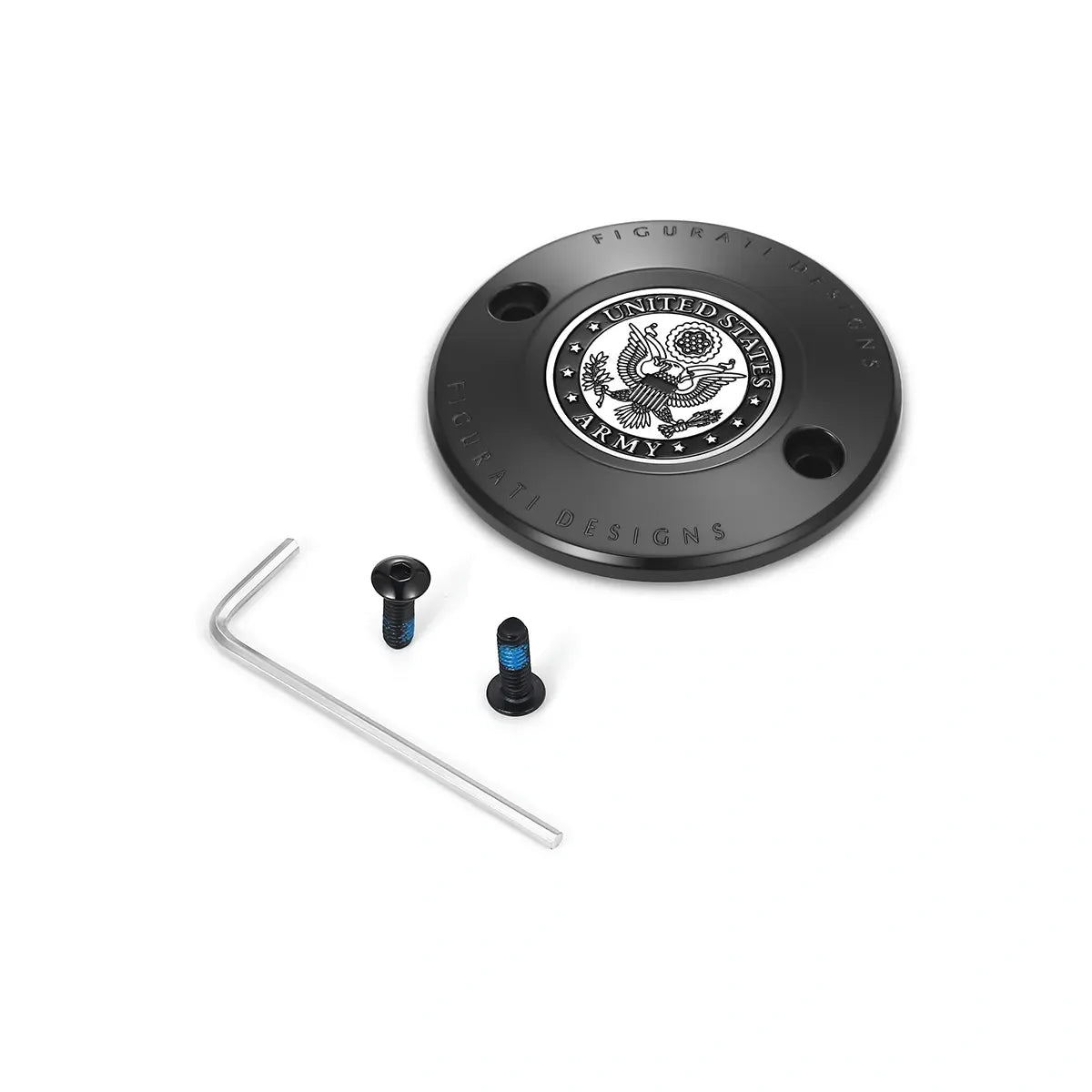 Harley-Davidson Rustfrit Stål i Sort Officielt Licenseret US Army M8 Timing Cover