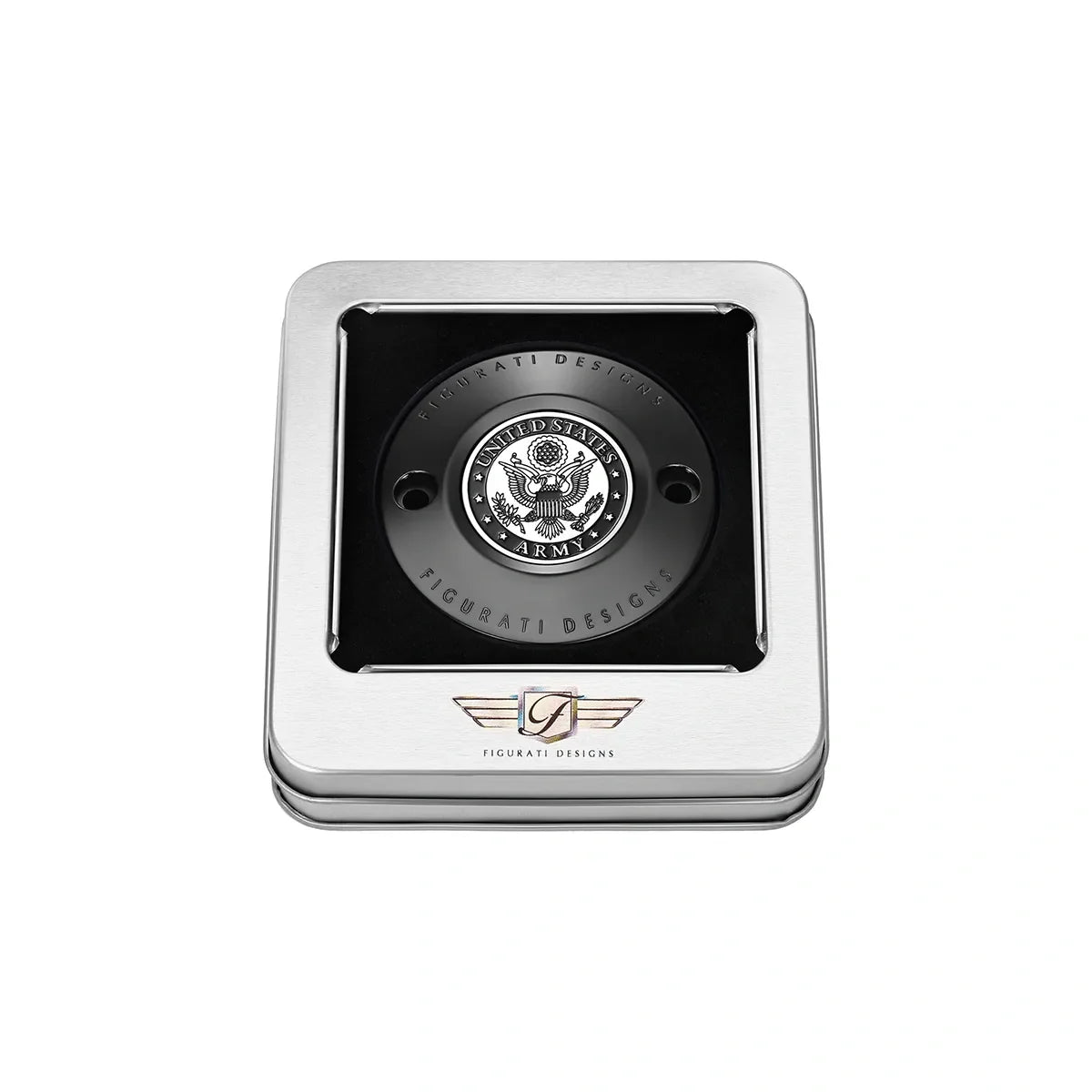 Harley-Davidson Rustfrit Stål i Sort Officielt Licenseret US Army M8 Timing Cover