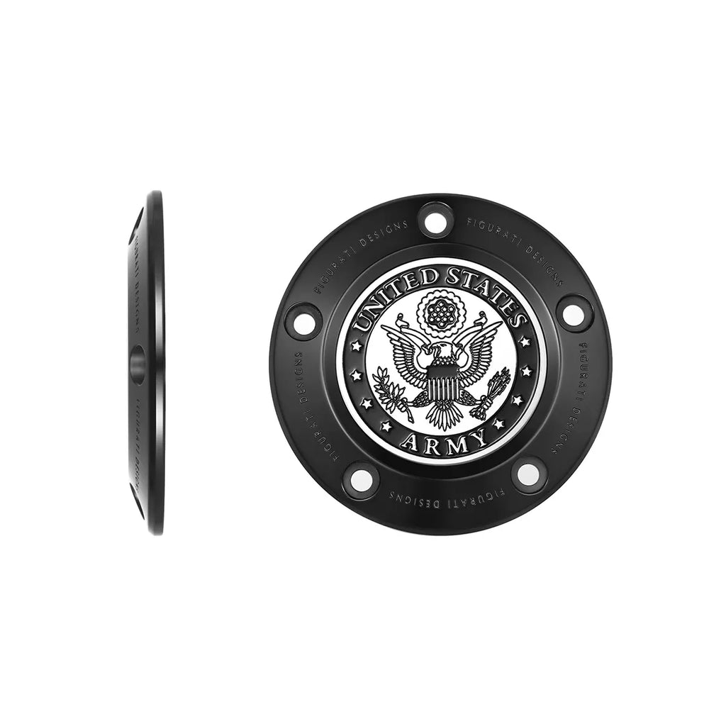 Harley-Davidson Rustfrit Stål i Sort Officielt Licenseret US Army Twin Cam Timing Cover