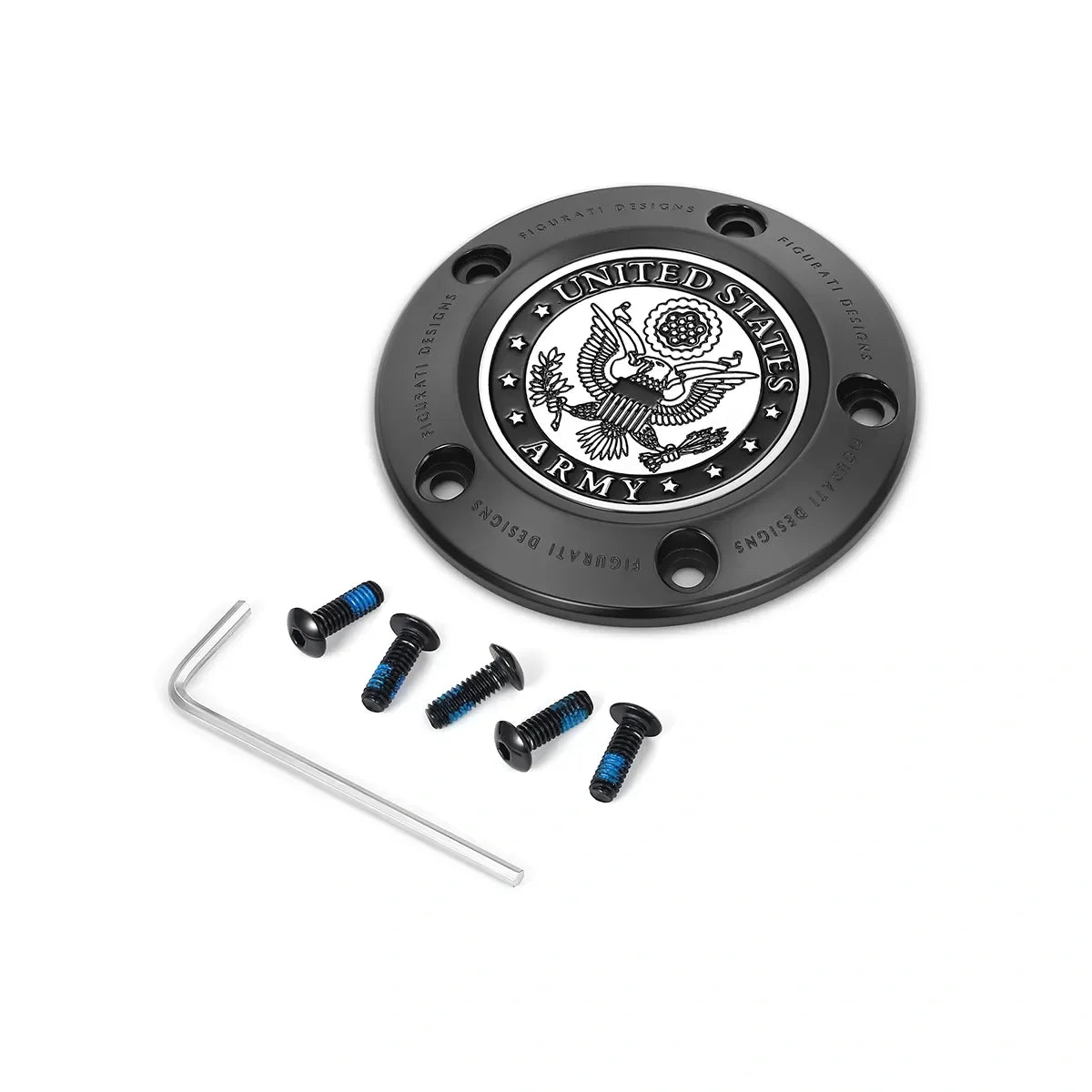 Harley-Davidson Rustfrit Stål i Sort Officielt Licenseret US Army Twin Cam Timing Cover