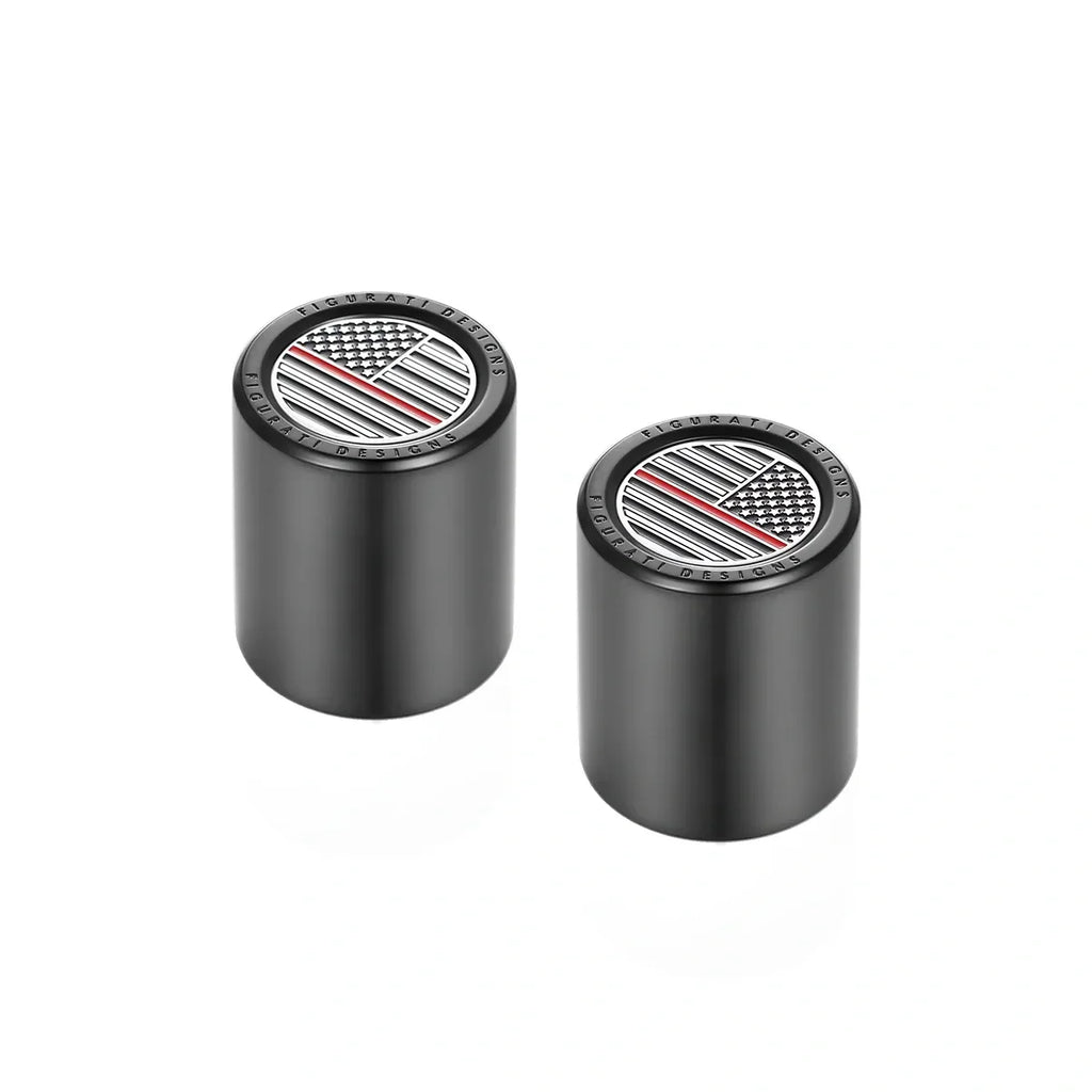 Harley-Davidson Rustfrit Stål i Sort Rød Linje Amerikansk Flag Docking Covers