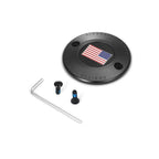 Harley-Davidson Rustfrit Stål i Sort Rød Hvid og Blå Amerikansk Flag - Omvendt M8 Timing Cover