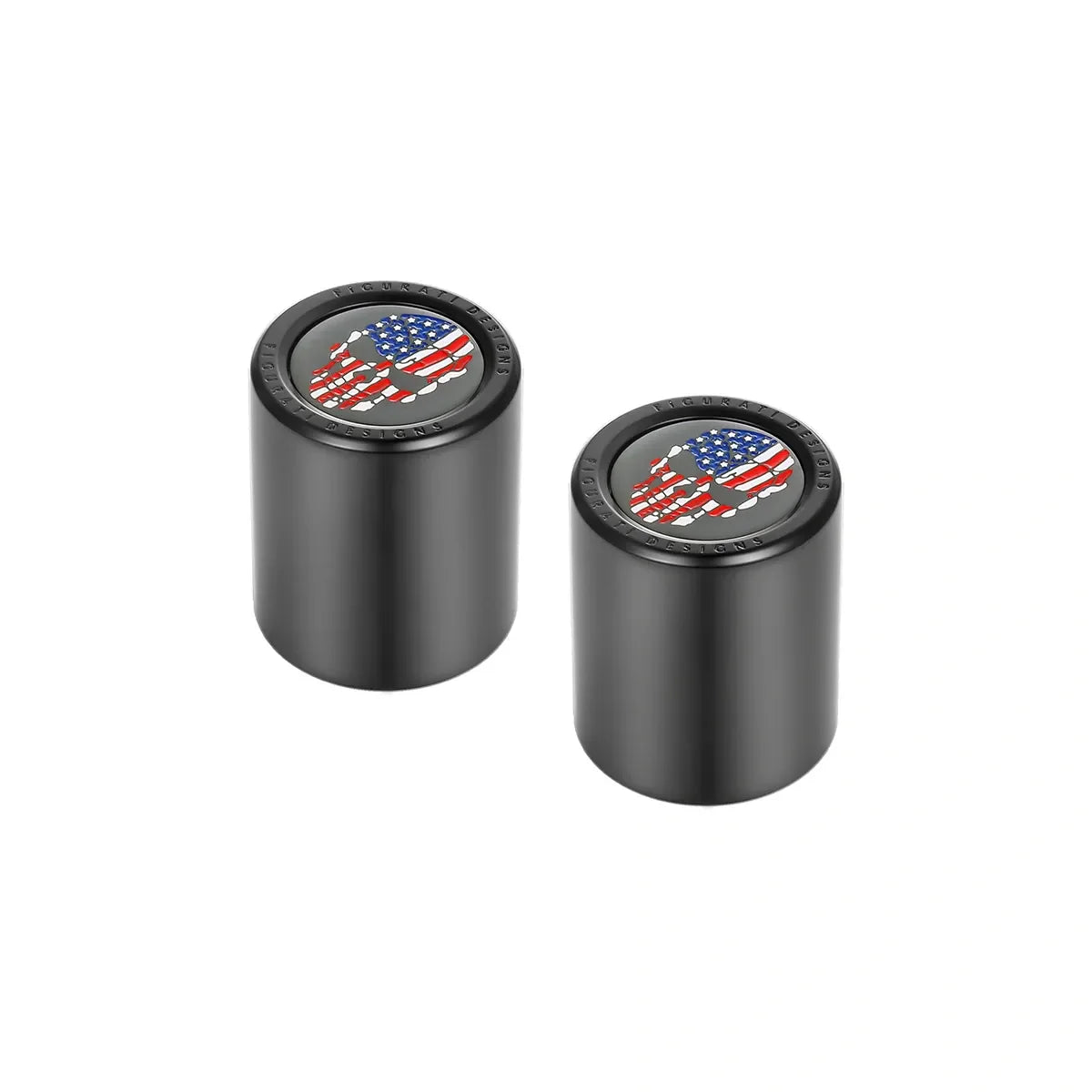 Harley-Davidson Rustfrit Stål i Sort Rød Hvid og Blå Amerikansk Flag Kraniet Docking Hardware