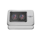 Harley-Davidson Rustfrit Stål i Sort Rød Hvid og Blå Amerikansk Flag Kraniet Docking Hardware