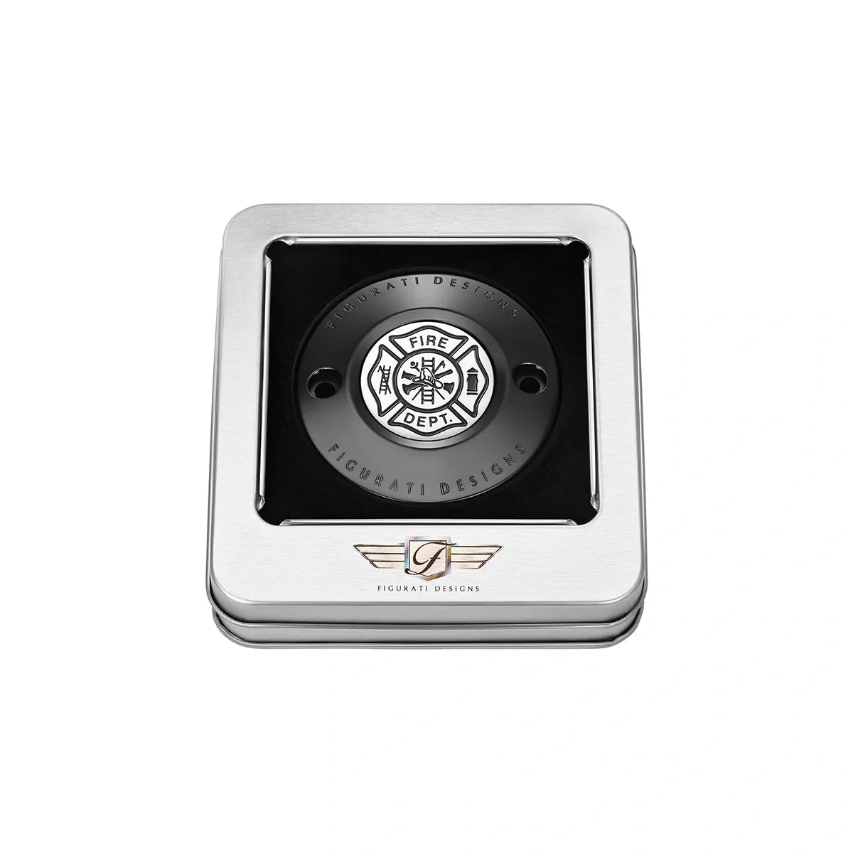 Harley-Davidson Rustfrit Stål i Sort Malteser Kors - FIRE M8 Timing Cover