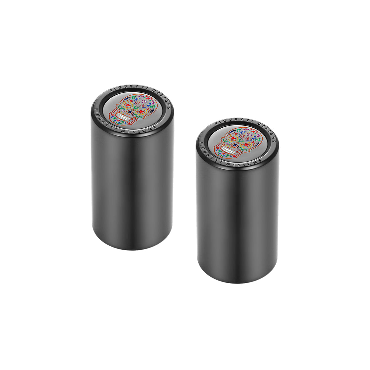 Harley-Davidson Rustfrit Stål Sorte Sukkerskalle Docking Covers