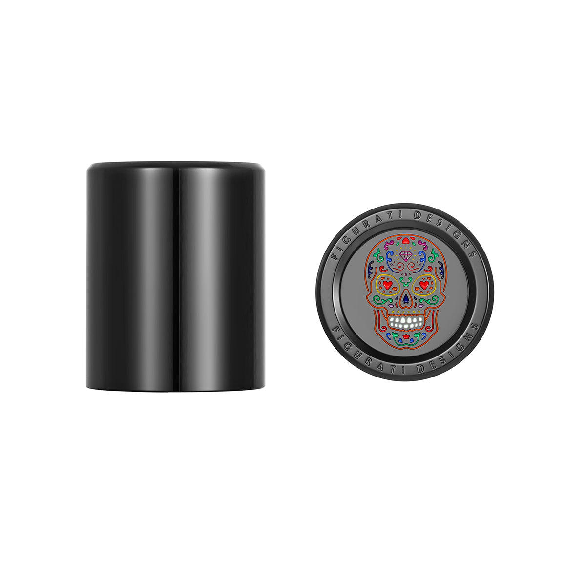 Harley-Davidson Rustfrit Stål Sort Sugar Skull Docking Covers