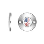 Harley-Davidson Rust, Hvid & Blå Amerikansk Flag Skull M8 Timing Cover