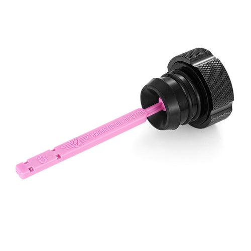 Magnetisk Stål Motor Oliepind til Harley-Davidson Softail (2000-2017) - Rillet Sort