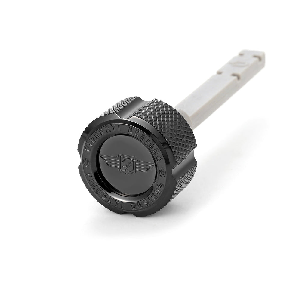 Magnetisk Transmissions Oliepind til Harley-Davidson - Riflet Sort