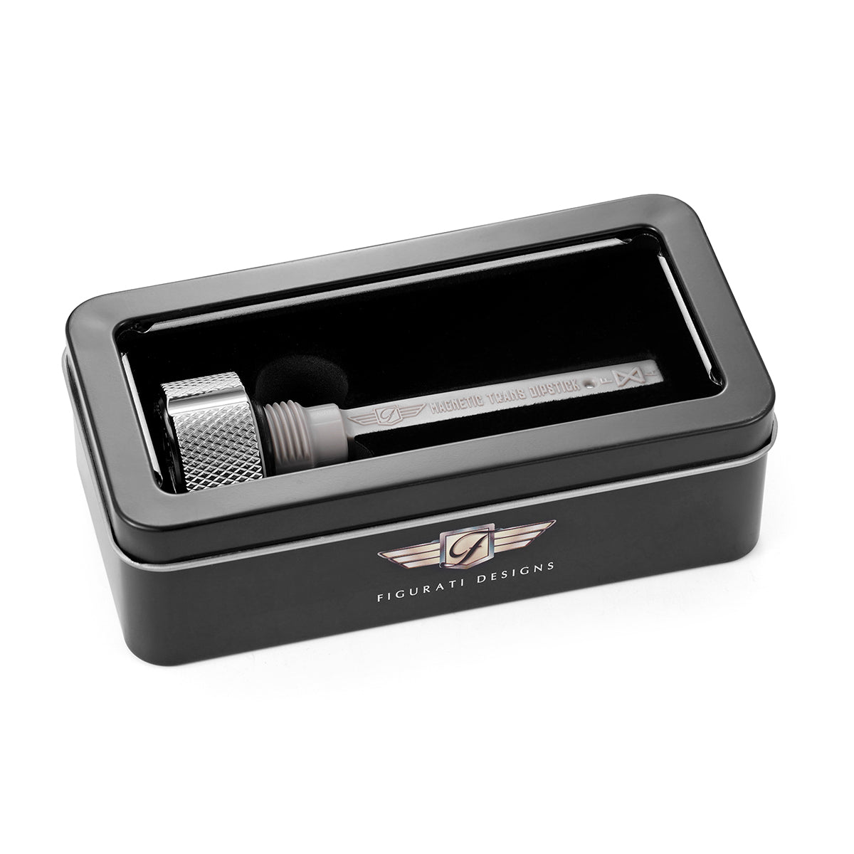 Magnetisk Transmissions Oliepind til Harley-Davidson - Riflet Sølv