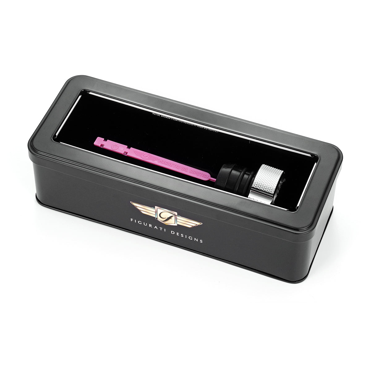 Magnetisk Stål Motor Oliepind til Harley-Davidson Softail (2000-2017) - Rillet Sølv