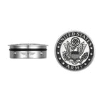 *Officielt Licenseret* Harley-Davidson Rustfrit Stål / Sort Svingarmsdæksel Army Seal