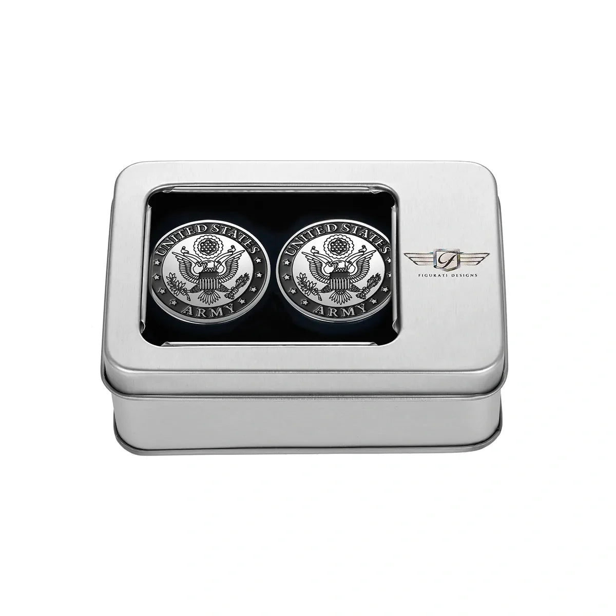 *Officielt Licenseret* Harley-Davidson Rustfrit Stål / Sort Svingarmsdæksel Army Seal