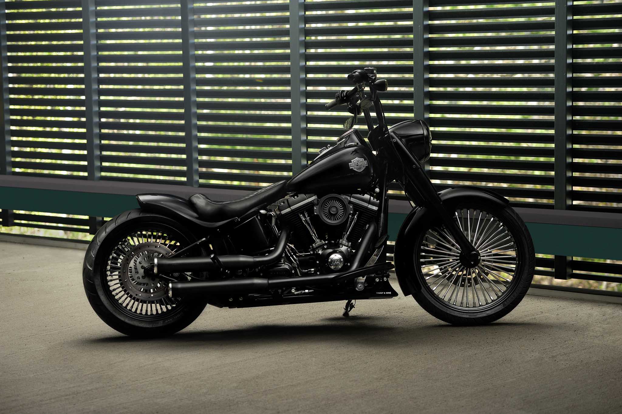Outlaw Series Radiator Cover for Harley Davidson Softail 2007-2017 models