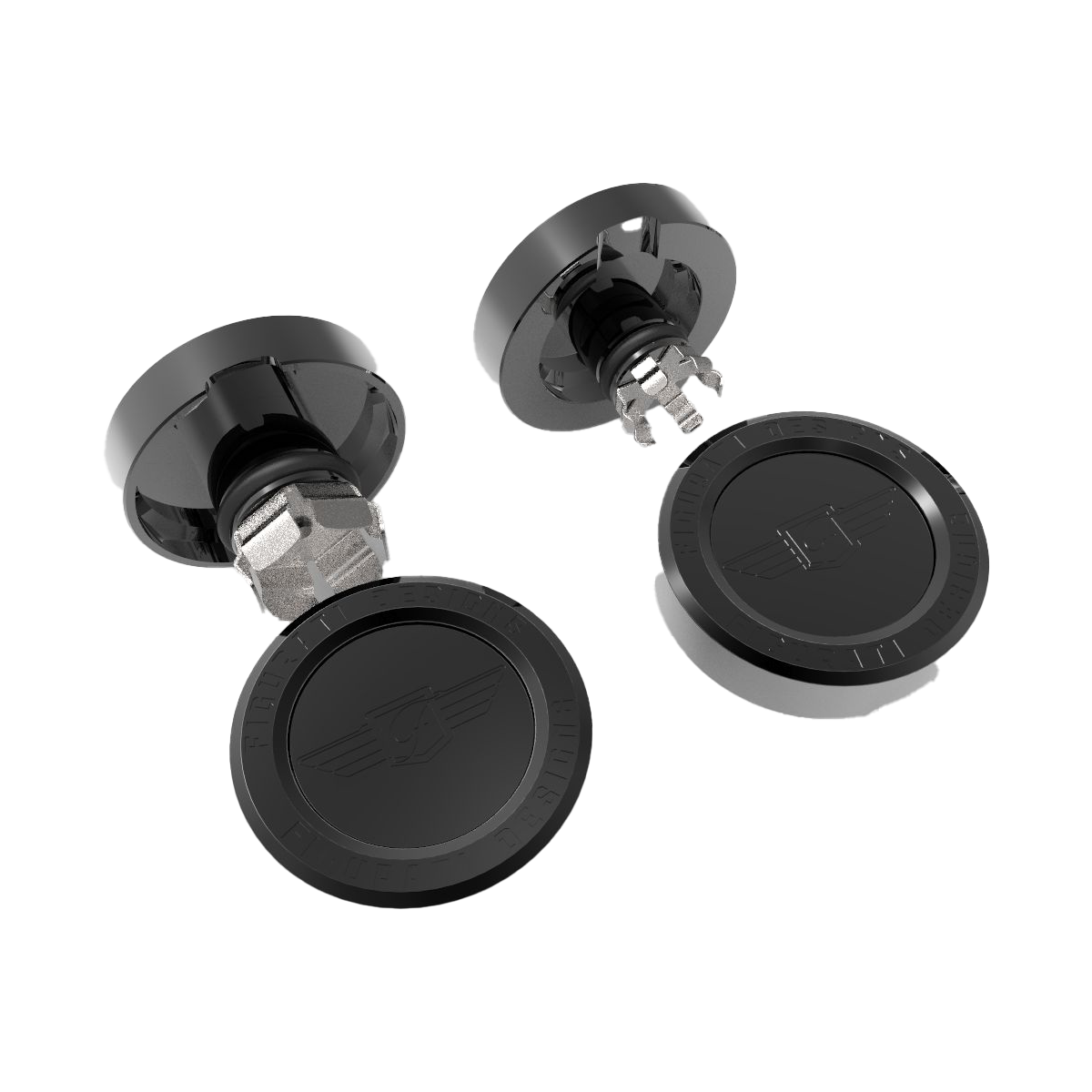 Aksel Covers til forhjul - i Sort Rustfri Stål - Harley-Davidson Touring M8 (2023.5-2026)