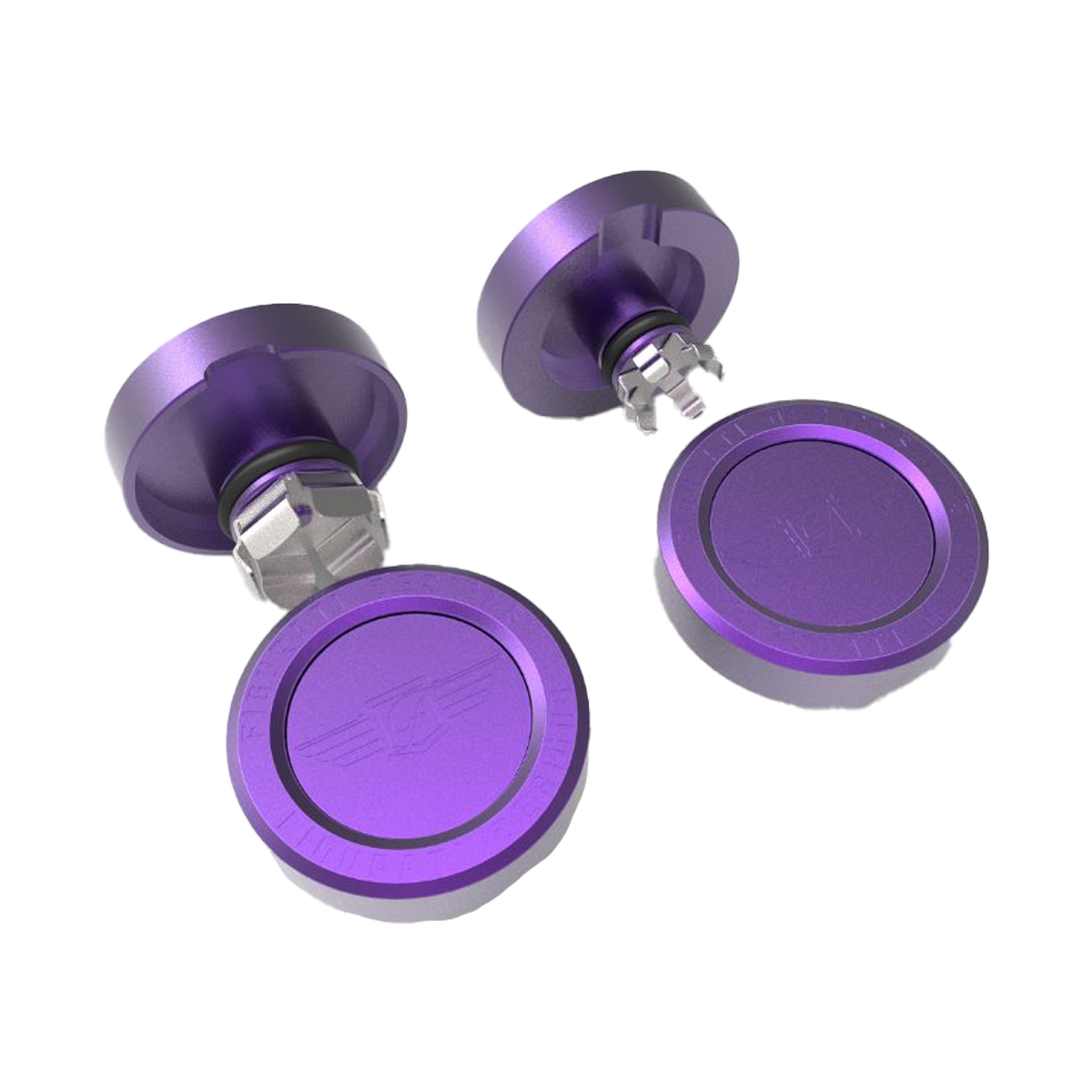 Aksel Covers til forhjul - i Lilla Rustfri Stål - Harley-Davidson Touring M8 (2023.5-2026)