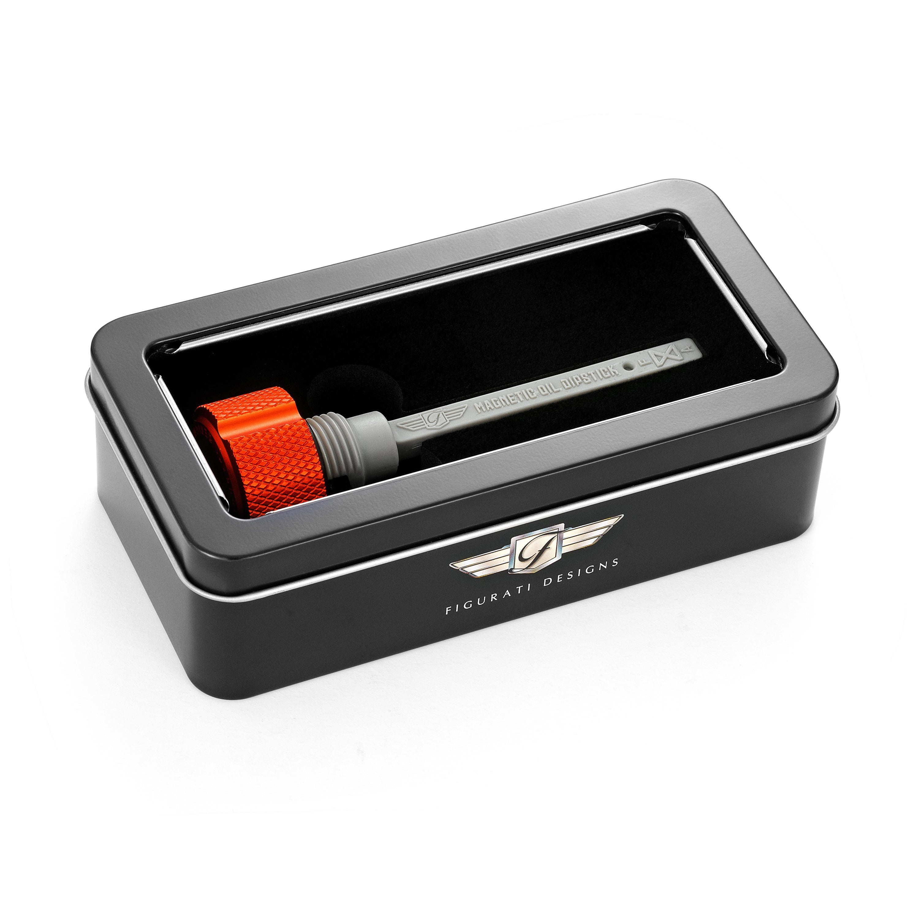 Magnetisk transmission oliepind til Harley-Davidson M8 (2017-2025) - Rillet Orange