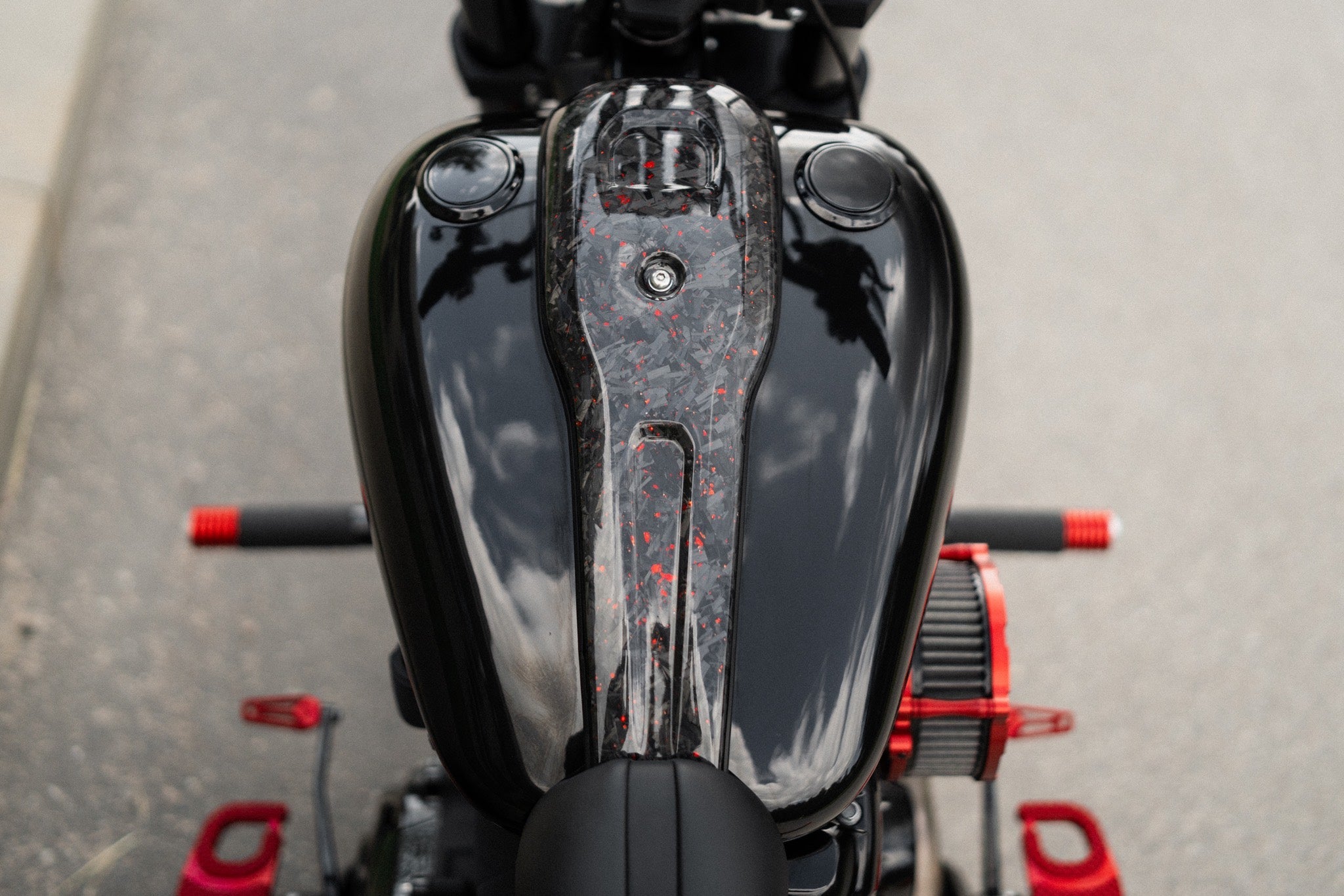 Forged Carbon Fiber Dash Console for Harley Davidson FXLRS/ST