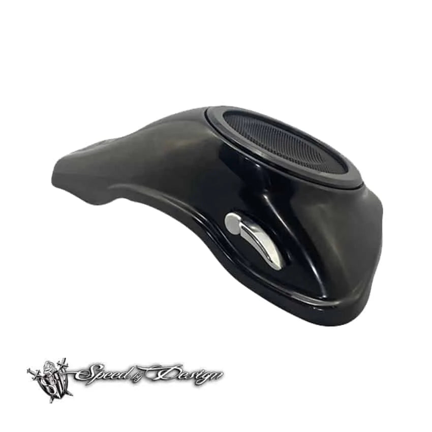 Speed By Design Molly Whopper sidetaske låg med 8" højtaler udskæring til Harley-Davidson Street Glide, Road Glide og Electra Glide 2014-2023