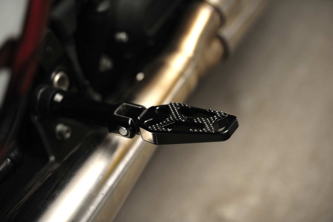 Crook Series Passenger Foot Pegs for Harley Davidson M8 Softail models