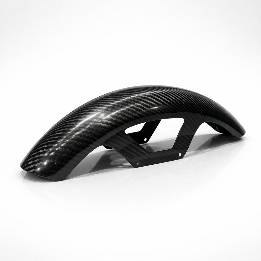 Shorty Twill Carbon Fiber Front Fender for Harley Davidson Touring 2024+