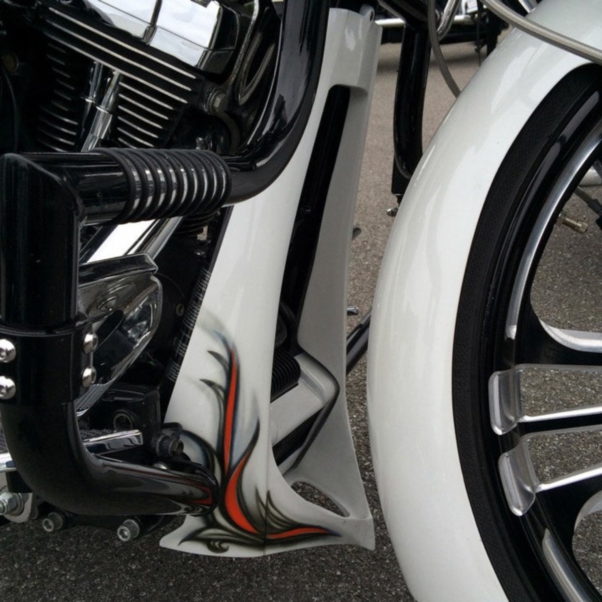 Bolt on Radiator Cover for Harley Davidson Touring 2009-2016 models with Raked Frame