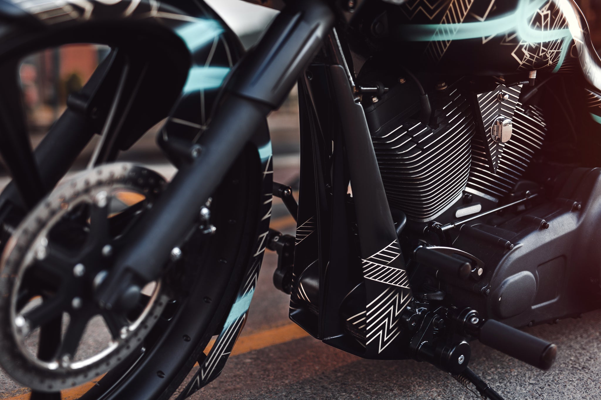 HD Pro Bolt on Radiator Cover for Harley Davidson 2009-2013 models with Regular/Raked Frame