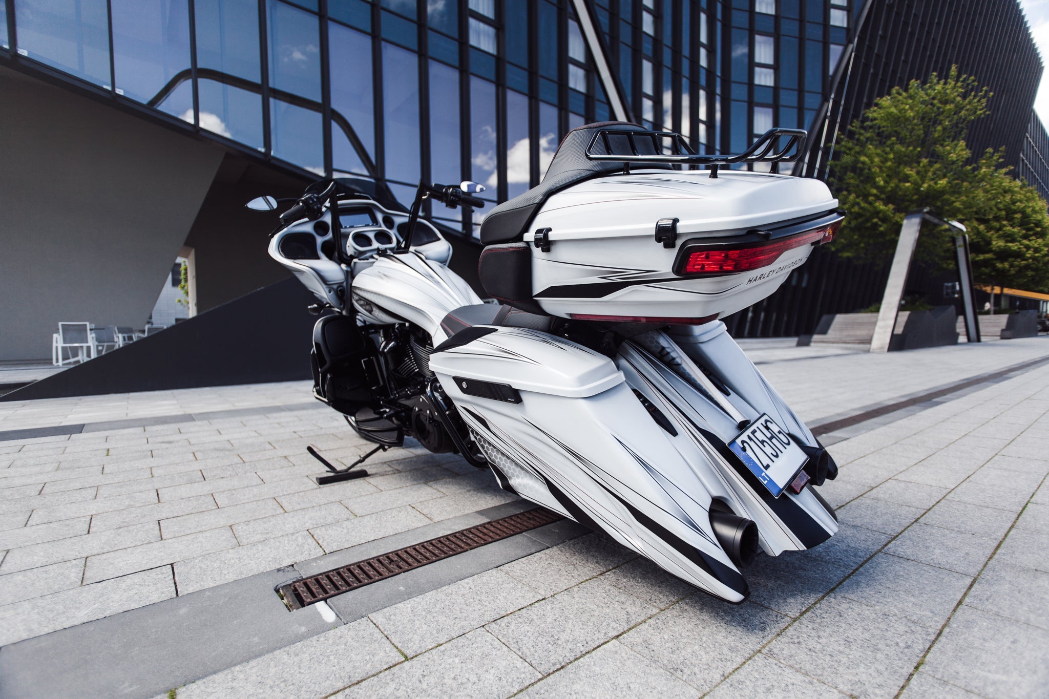 Set of stretched fender and saddlebags Magnus for Harley Davidson Touring 2014 up