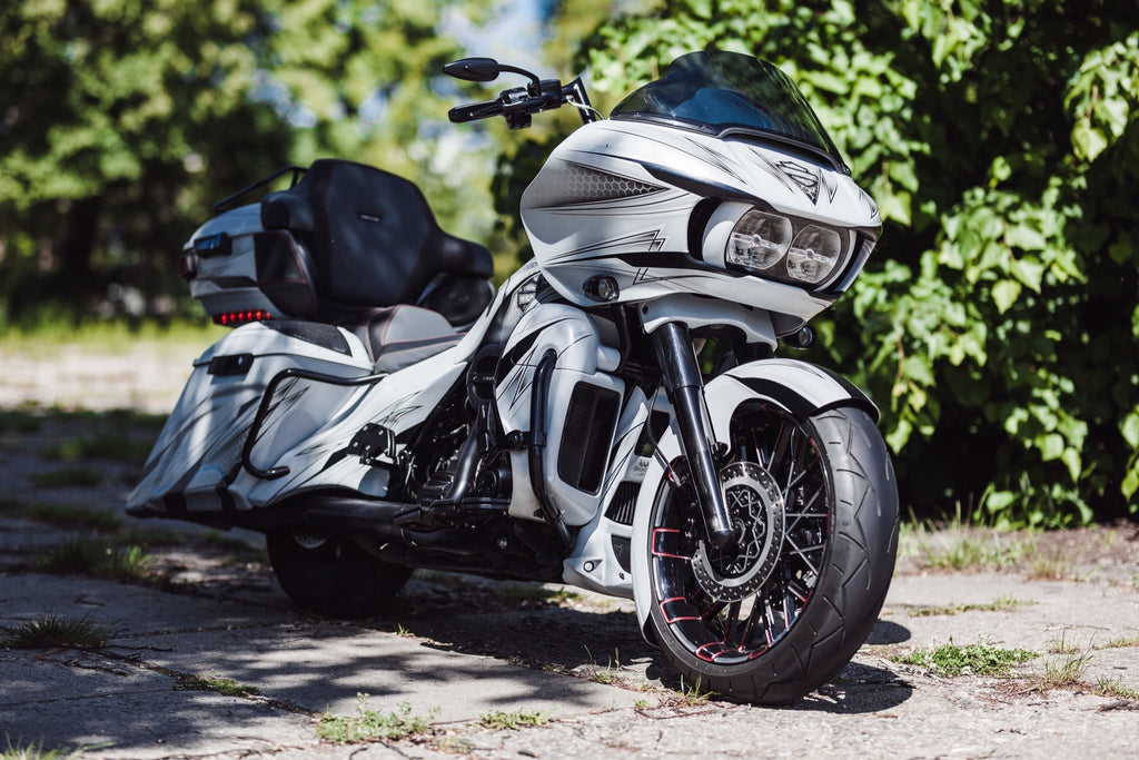 Bolt on Radiator Cover for Harley Davidson Touring wit LED lights