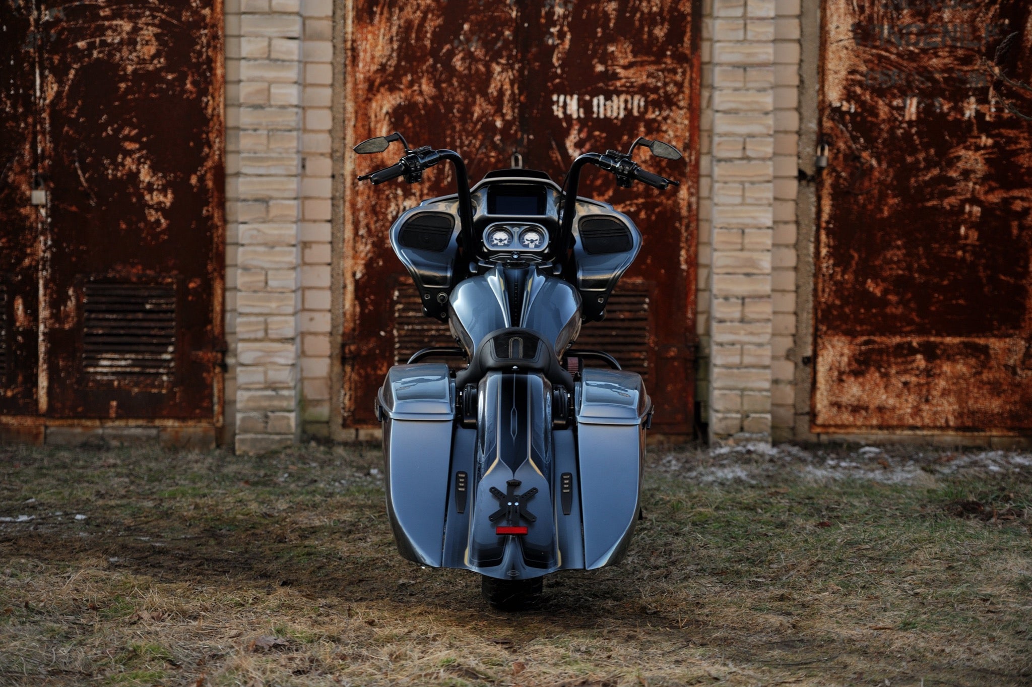 Billow set of stretched rear fender and saddlebags for Harley Davidson Touring 2014 up