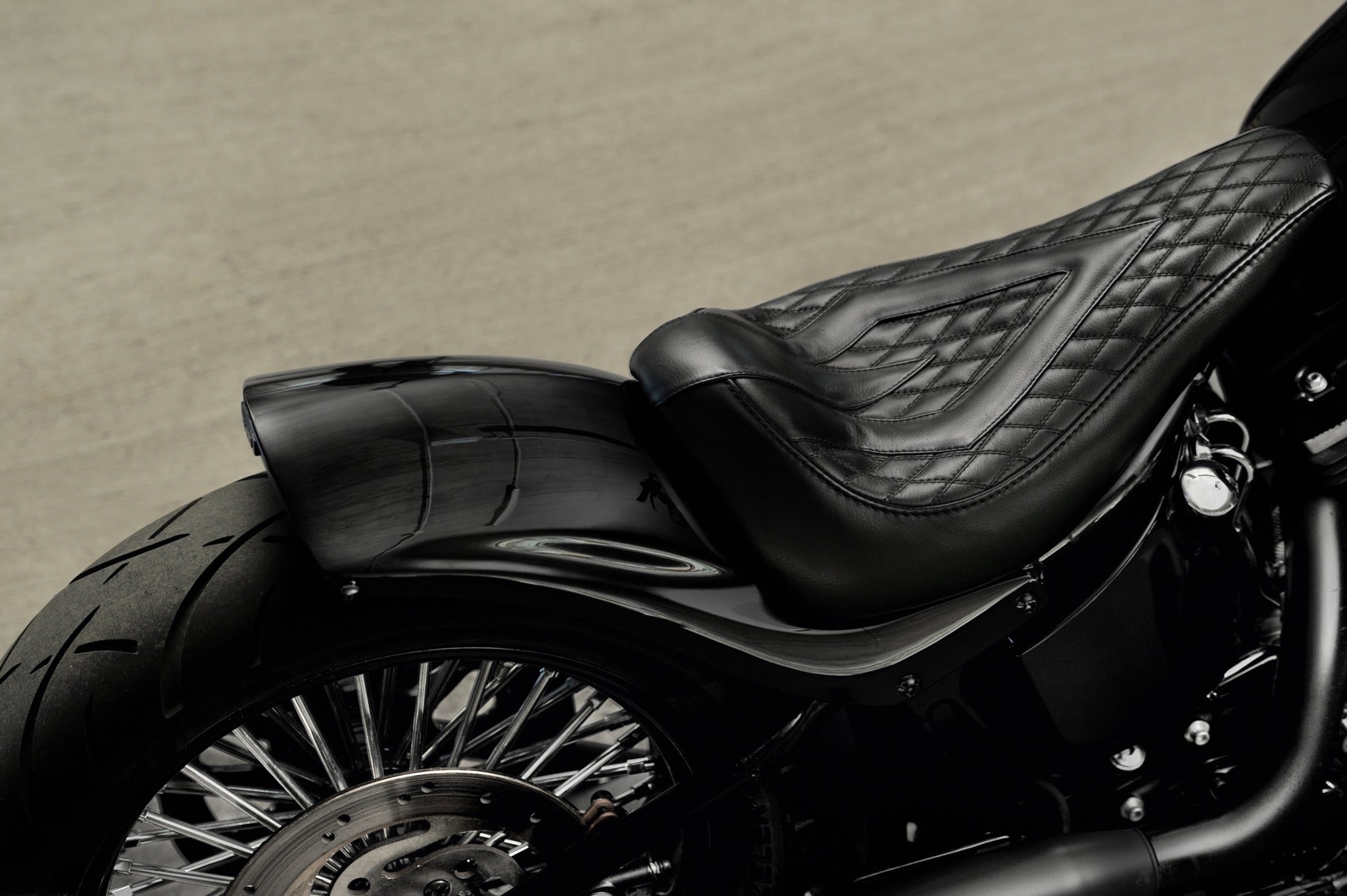 Outlaw Series Short Rear Fender for Harley Davidson Softail 2007-2017 Models