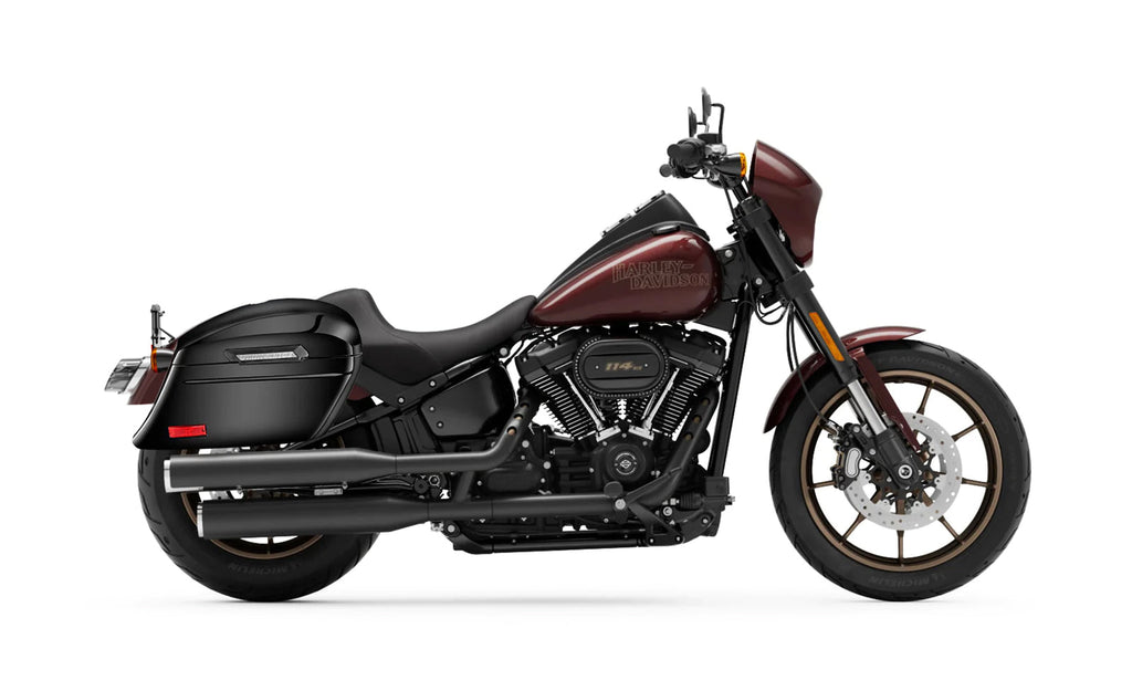 44L - Lamellar Stallion Ekstra Store Højglans Hardcase Sidetasker til Harley Softail Low Rider S FXLRS