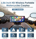 Carpuride – W619 Trådløs Apple Carplay/Android Auto vandtæt skærm til motorcykel
