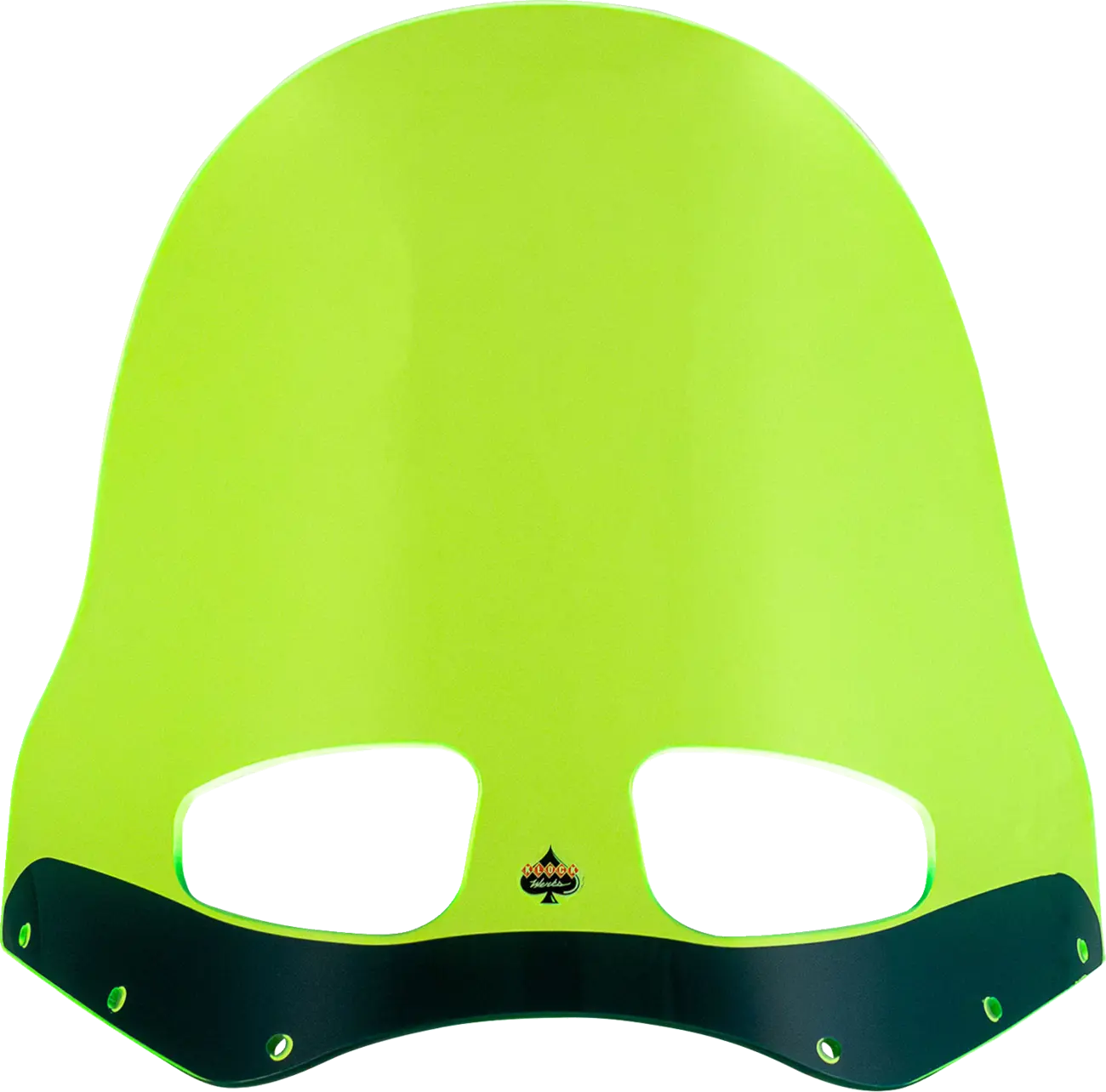 Klock Werks Kolor Flare Windshield 15" Road Warrior Green Ice - front