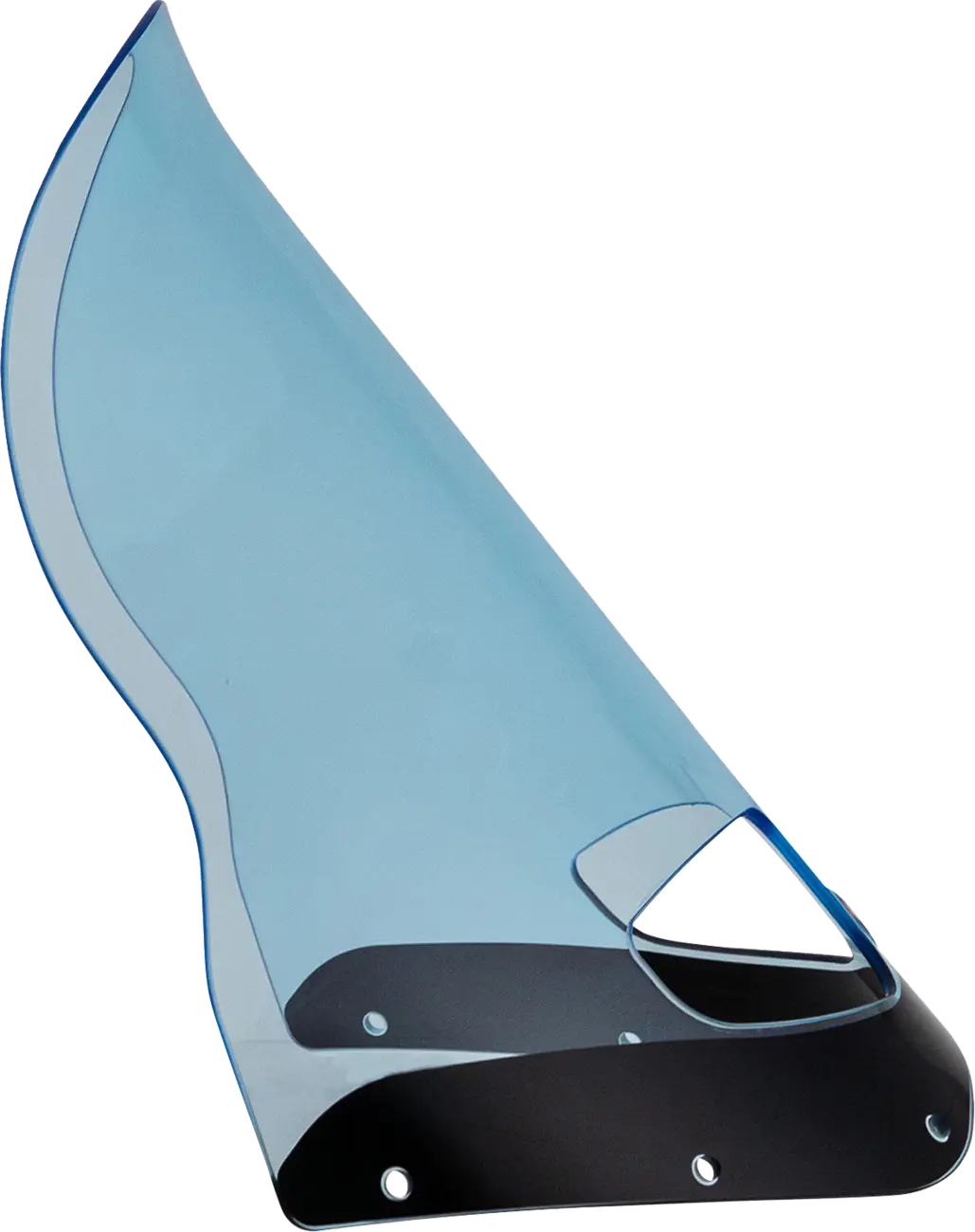 Klock Werks Kolor Flare Windshield 15" Road Warrior Blue Ice - right side