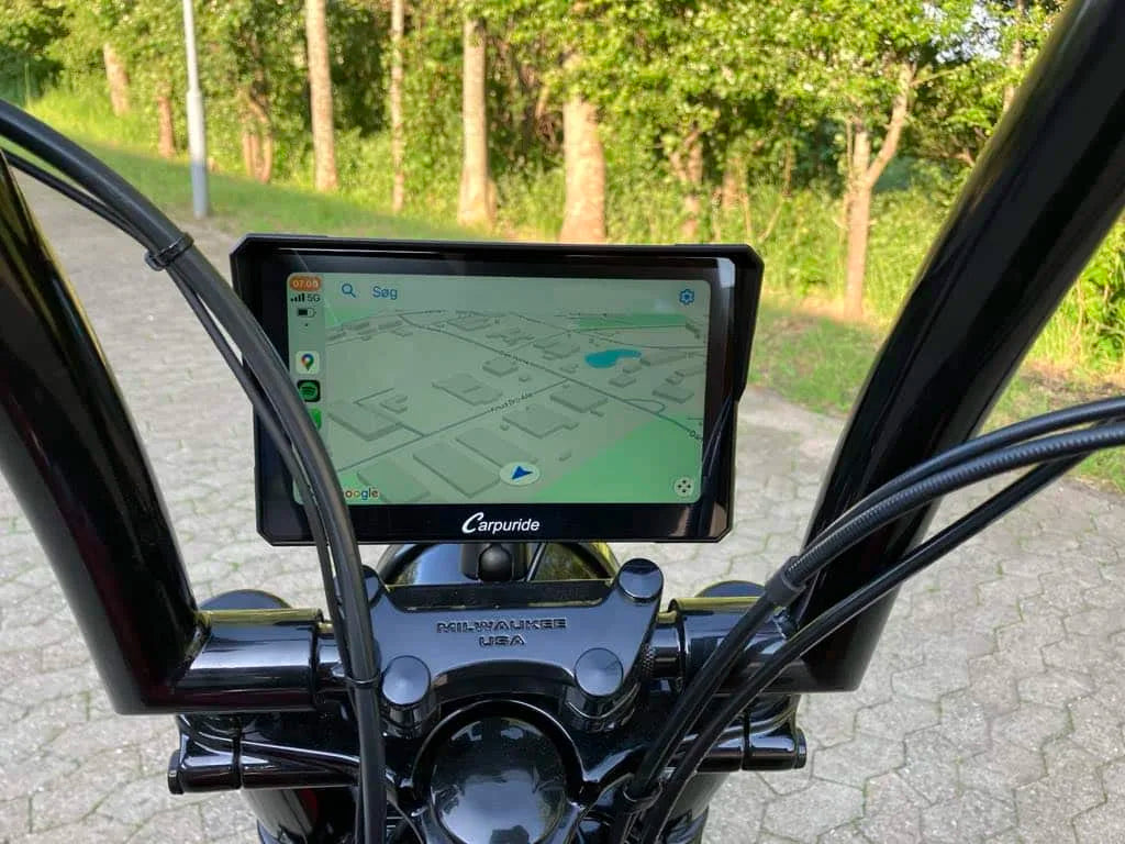 Carpuride – W702 Trådløs Apple Carplay/Android Auto vandtæt skærm til motorcykel