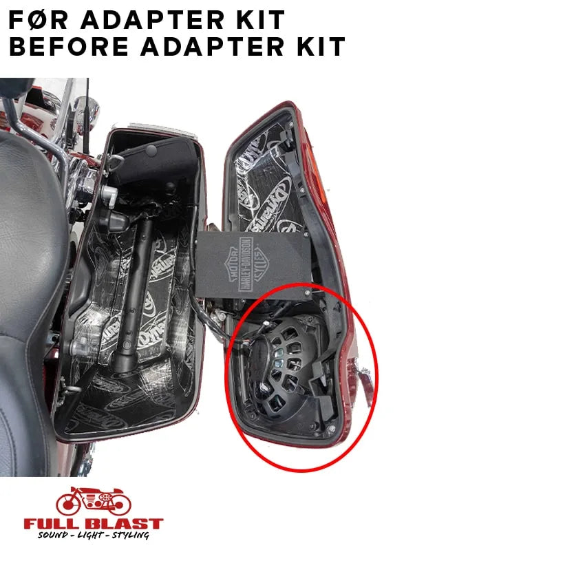 Adapterkit til montering af 6×9” højttalere i originale Harley-Davidson sidetaskelåg
