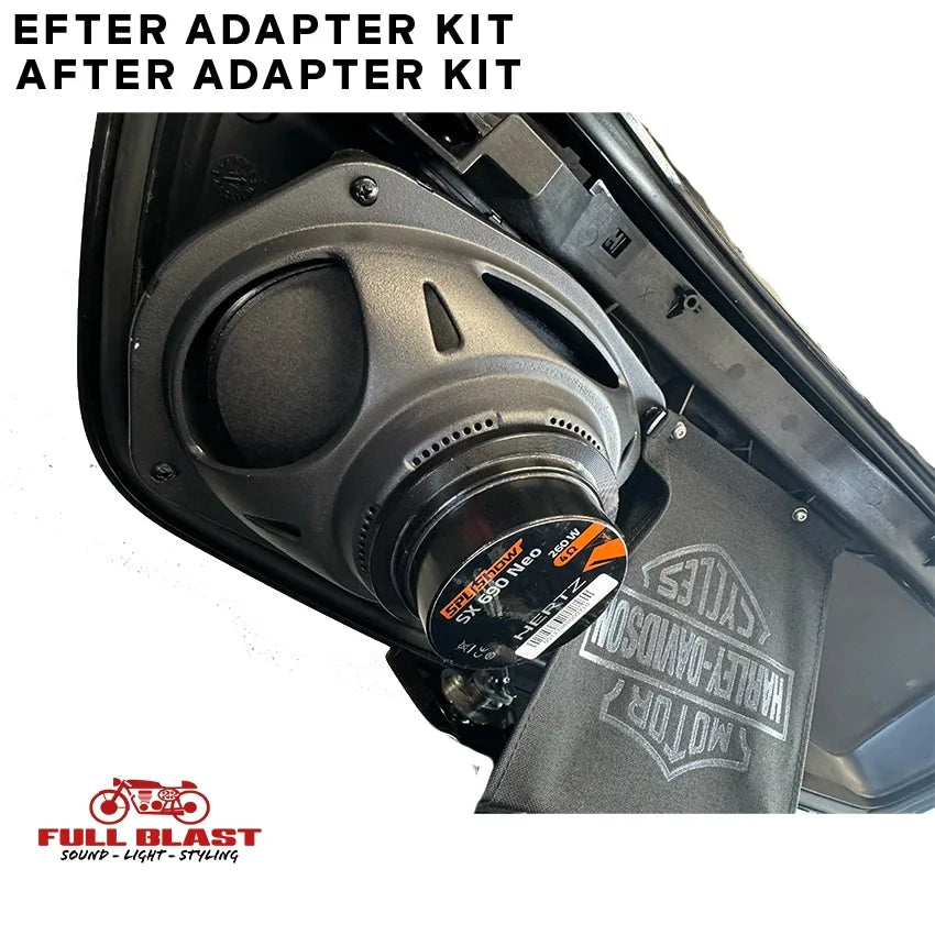 Adapterkit til montering af 6×9” højttalere i originale Harley-Davidson sidetaskelåg