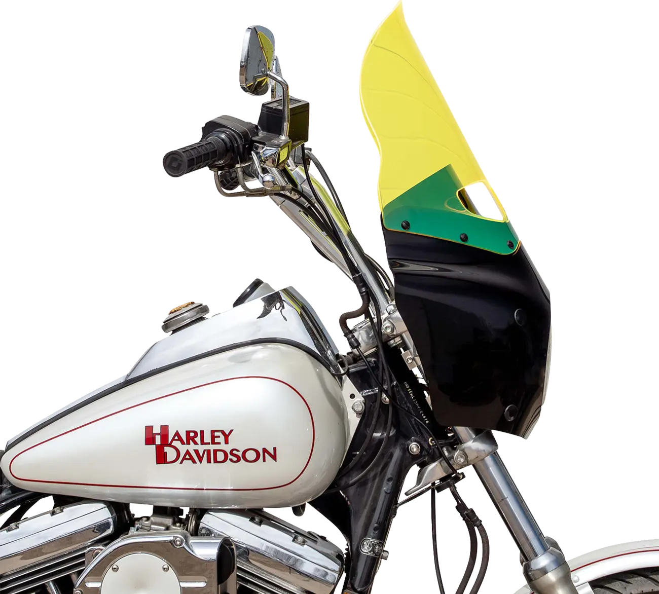 Klock Werks Kolor Flare Windshield 15" Road Warrior Yellow Ice