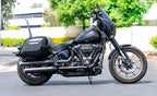 40L - Lamellar Raven Ekstra Store Lakerede Motorcykel Hårde Sidetasker til Harley Softail Low Rider S FXLRS