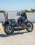20L - Outlaw Quick-Mount Small Harley Softail Low Rider S FXLRS Matte Hard Saddlebags