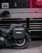 20L - Outlaw Quick-Mount Small Harley Softail Low Rider S FXLRS Matte Hard Saddlebags