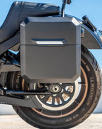 15L - Outlaw Quick Mount Medium Harley Softail Low Rider S FXLRS Matte Hard Solo Saddlebag (Left Only)