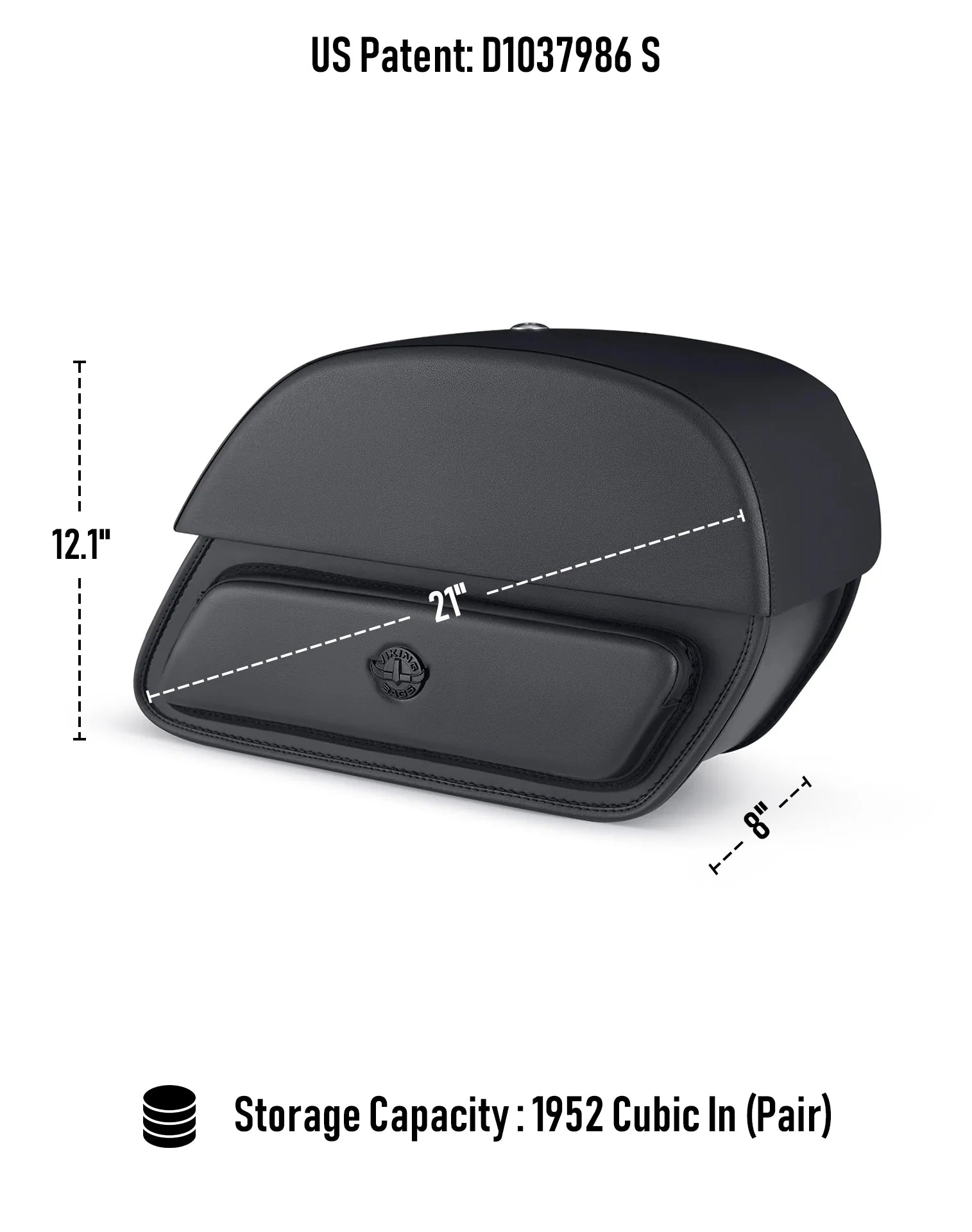 32L - Pantheon Large Hard Mount Shock Cutout Saddlebags for Harley Dyna Street Bob FXDB/I