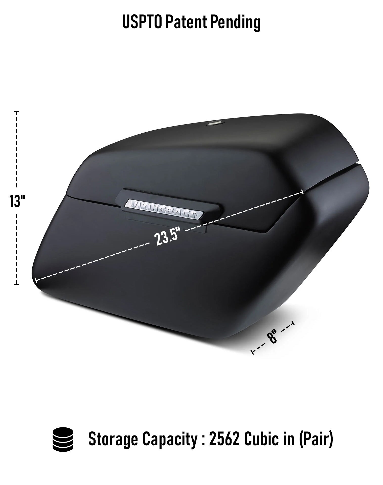 42L - Baldur Extra Large Matte Hard Saddlebags for Harley Softail Low Rider S FXLRS