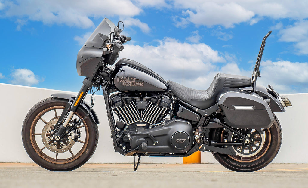 32L - Darkin Large Quick Mount Painted Hard Saddlebags for Harley Softail Low Rider S FXLRS