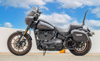 32L - Mørke Store Quick Mount Lakerede Hårde Sadel tasker til Harley Softail Low Rider S FXLRS